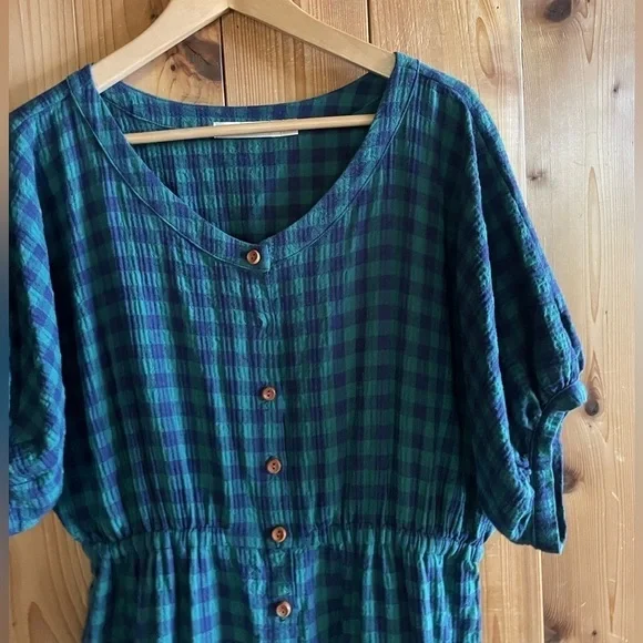 LONGWAY Haven Dress in Green Plaid - Picture 7 of 10